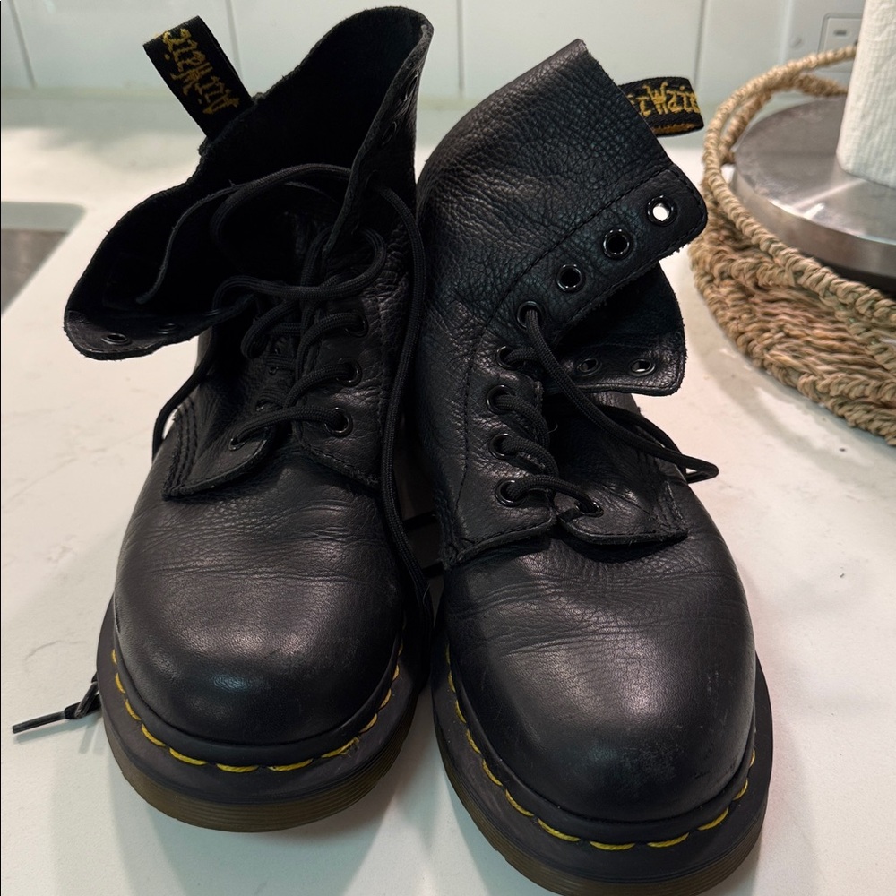 Dr. Martens 1460
Pascal Virginia Leather Lace Up Boots worn  once in the house